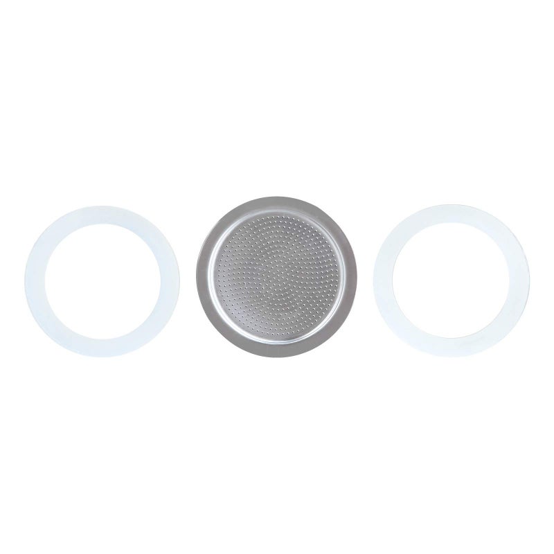 EASYWORKZ Stovetop Espresso Maker Replacement Silicone 4 Cup Size Gasket Seals and Filter Screen For Easyworkz Moka Pot - Image 1